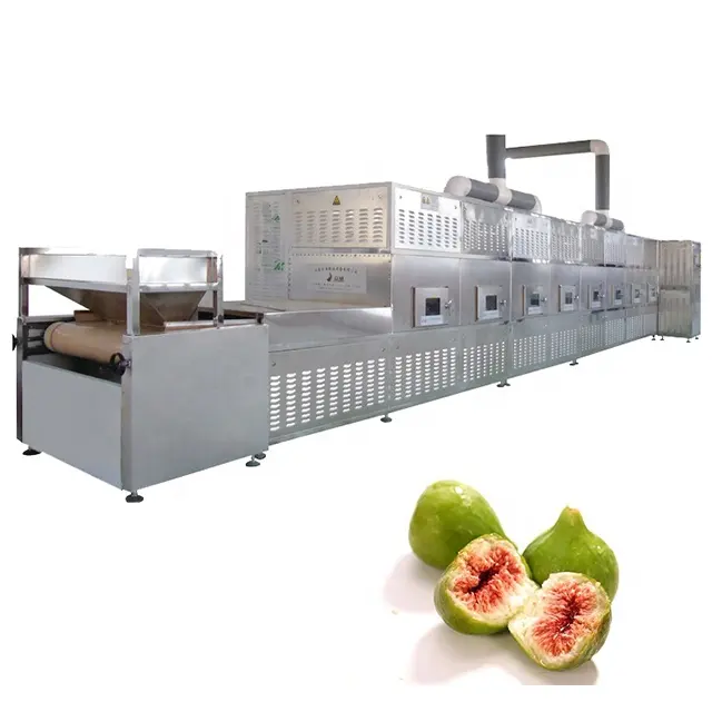 Novo secador a vácuo industrial automático de micro-ondas para fornecedores de fatias de máquinas de frutas secagem por micro-ondas com túnel