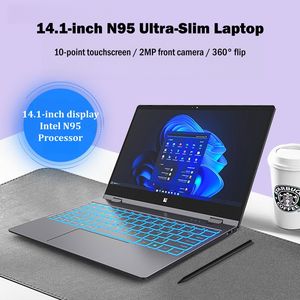 Portátil <span class=keywords><strong>de</strong></span> 14.1 Pulgadas, Delgado, Plegable 360°, Pantalla Táctil IPS N95, Metálico y Ligero, <span class=keywords><strong>para</strong></span> Estudio, Oficina en Casa y Uso Diario - Product Image 2