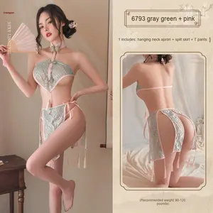 फेइमू महिलाओं की सेक्सी प्राचीन शैली hanfu qixi बेल्लिबैंड पतली चींगसम प्रलोभन वर्दी प्लस आकार सेक्स अंडरवियर - Product Image 4