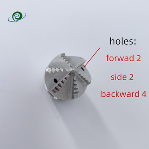 CS Good Quality 3/8" M22 Female Stainless Steel <strong>Roots</strong> Cut Nozzle <strong>Spray</strong> Rotating 15-40L Sewer Pipe Drain Cleaning Nozzle - Product Image 3