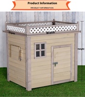 Chenil extérieur en bois massif imperméable à la pluie intérieur petit moyen grand chien maison avec fermeture à bouton caractéristique respirante pour cour