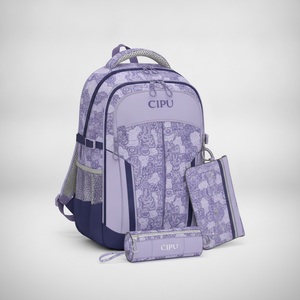 Ensemble de sacs d'école ergonomiques 3 en 1 pour enfants, légers et durables en polyester, avec sac bandoulière gratuit et trousse à crayons, capacité de 20 à 37 L - Product Image 1