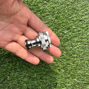 Multi-Size <strong>Tap</strong> Connector 1/2" &amp; 3/4" Brass Adapter, Chrome Garden <strong>Hose</strong> Quick Connect Fitting for Indoor Outdoor Use - Product Image 4