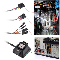 Contrôleur d'alimentation filaire de bureau pour PC ON/OFF Reset HDD Button Switch Accessoire d'ordinateur