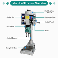 Machine de perçage et de taraudage CNC verticale de haute précision, broche MT2, moteur 1500W pour la fabrication de quincaillerie métallique