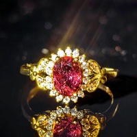 Nouveau Design Luxe Réglable Papillon Ovale Rubis Anneau 925 Sterling Silver Fine Jewelry for Party Royal Cluster Gift