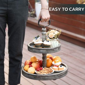Vassoio da portata in legno rustico - Product Image 2