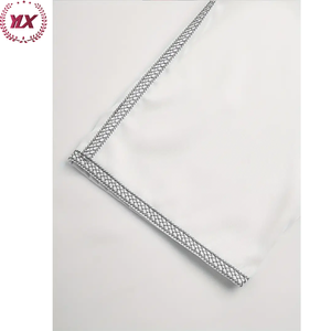 Túnica larga árabe musulmana islámica de estilo marroquí <span class=keywords><strong>tradicional</strong></span> para hombres Cuello Blanco bordado gris plateado <span class=keywords><strong>vestido</strong></span> modesto de tres cuartos - Product Image 6