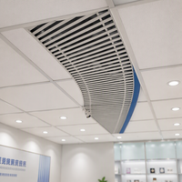 Plafond en alliage d'aluminium en forme de U, insonorisant et ignifuge, au design minimaliste – Offre Spéciale