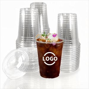 Gobelets en PET transparents en gros avec couvercles, impression personnalisée pour café froid, thé au lait, thé aux fruits, café à emporter, fournisseurs d'emballages de boissons - Product Image 1