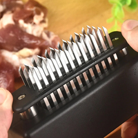 Ventes chaudes 2024, attendrisseur à viande manuel en acier inoxydable à 48 lames, marteau à aiguilles, outil à steak