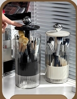 Commode anti-poussière bureau automatiquement surélevé et abaissé boîte de rangement de maquillage crayon à sourcils brosse seau