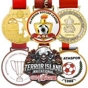 Medalla personalizada de fútbol <span class=keywords><strong>1</strong></span> y 2 1er lugar Mini Uae American Iron Football Metal Crafts Sports Medallas y trofeos personalizados Medallas - Product Image 3