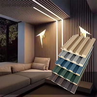 Goodson — Grille fustisée moderne Mdf, panneau mural 3D en bois étanche pour maison intérieure