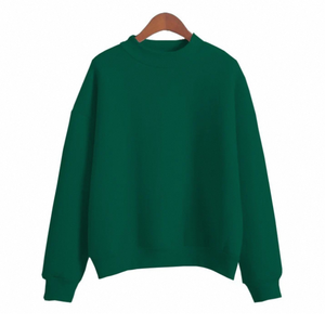 Sweat-shirt à col rond uni |   Mélange doux de coton et de polyester polaire |   Vêtements décontractés pour hommes, confortables et douillets, pour impression personnalisée, automne - Product Image 1