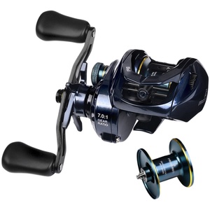 Nuovissimo Mulinello da Pesca a Bobina Lunga 7.0:1 ad Alta Velocità in Alluminio 5+1BB con Allarme Sonoro per Lago e Fiume - Product Image 1