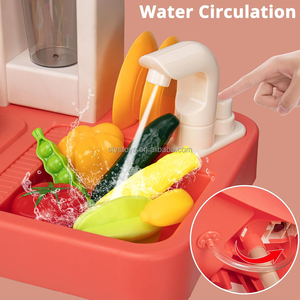 <span class=keywords><strong>Cuisine</strong></span> de jeu pour enfants avec évier à jet d'eau, table de <span class=keywords><strong>cuisine</strong></span> jouet avec lumières et sons réalistes - Product Image 4