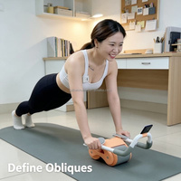 Rodillo Abdominal con Rebote Automático para Entrenamiento Deportivo, Equipo de Fitness para Ejercicios Abdominales en Casa, para Hombres y Mujeres Adultos
