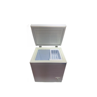 Congélateur coffre supérieur à porte simple 58L 100L avec panier, porte intérieure en verre, lumière LED, autocollant