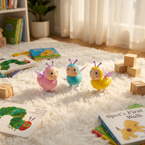 Jouet à remonter en plastique en forme d'abeille sauteuse, insecte de dessin animé, jouet coulissant et marcheur pour les enfants de 2 à 4 ans, cadeau promotionnel - Product Image 5