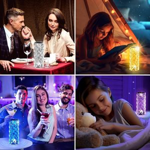 Lámpara Nocturna de Cristal LED de PVC Moderna y Romántica, con 16 Colores Cambiantes RGB, Recargable por USB, para Decoración de Interiores, Mesa o Escritorio, Venta al Por Mayor - Product Image 2