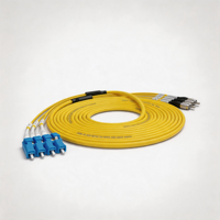 Cable de Fibra Óptica LC-FC de 4 Núcleos, Longitud Personalizada, Marca XINHAOZE, Revestimiento Amarillo, Impresión OEM, para Cableado de Centrales Eléctricas 1