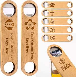 Wooden Stainless Steel Portable Eco-Friendly Modern Heavy Duty Bottle Opener Handheld <b>Cider</b> Engraved <b>Gift</b> Set for Wedding Bar - Product Image 1