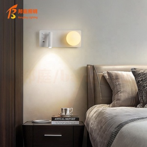 Nouvelle <span class=keywords><strong>lampe</strong></span> murale <span class=keywords><strong>de</strong></span> lecture moderne à abat-jour sphérique, applique murale LED <span class=keywords><strong>pour</strong></span> chambre à coucher, hôtel, villa - Product Image 2