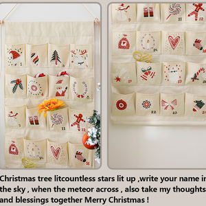 Calendario colgante <span class=keywords><strong>de</strong></span> pared personalizado al por mayor <span class=keywords><strong>2023</strong></span>, regalo <span class=keywords><strong>de</strong></span> Navidad, bolsillos numerados, lienzo <span class=keywords><strong>de</strong></span> sublimación, calendario <span class=keywords><strong>de</strong></span> Adviento - Product Image 3