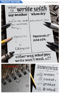 Viết Trong Mưa Thời tiết hàng đầu xoắn ốc máy tính xách tay 4*6 mọi thời tiết chiến thuật Camo túi nhỏ Lưu ý <span class=keywords><strong>pad</strong></span> di động ghi nhớ <span class=keywords><strong>notepad</strong></span> - Product Image 6