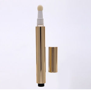 Dispensador de Base de Maquillaje en Tubo de Aluminio Personalizado con Tapa de Brocha, Envase Cosmético Metálico de 4 ml - Product Image 1