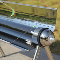Tube à vide portable en gros d'usine système solaire thermique de four de cuisson à énergie solaire pour le camping