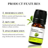 Huile de Bergamote OEM 100% Pure Non Diluée Pressée à Froid pour Diffuseur d'Aromathérapie, Massage, Marque Privée, Vente en Gros