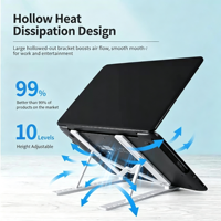 Support de refroidissement pour ordinateur portable ABS amélioré 2026 N3, réglable en hauteur, support vertical portable pour ordinateur portable