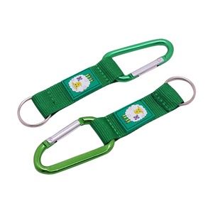 Hot Sale Customized Logo Promotional Keychains Metal D Ring Carabiner with Short Lanyard and Bottle Openers for Key Holder
