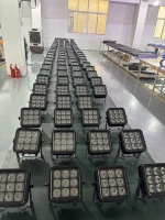 Foco LED inalámbrico a batería DMX IR de 9x12W RGBWA UV 6 en 1, resistente al agua IP65, con 9 LED, tipo Par Can