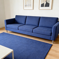 Tissu tissé bleu marine de qualité supérieure, toucher doux, matériau robuste pour la décoration intérieure