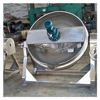 Cuisinière industrielle Bouilloire à gaine en acier inoxydable 100L 500L Pot mélangeur de confiture Bouilloire à vapeur à gaz électrique Agitateur Composant de moteur à noyau