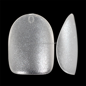 NADECO <span class=keywords><strong>Faux</strong></span> ongles blancs en perles pour femmes et filles 6 formes d'ongles à presser en forme d'amande/de cercueil/carrés/ronds en gel mat - Product Image 5