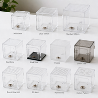 Mini-terrarium en acrylique pour reptiles, petit enclos de présentation, habitat ventilé avec porte frontale, usiné CNC et percé