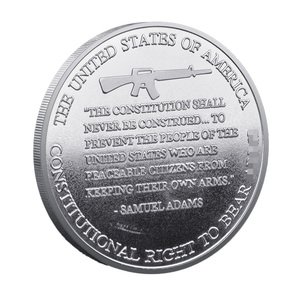Moneda Conmemorativa <span class=keywords><strong>de</strong></span> Metal en Stock, Recuerdo Personalizado con el Tema del Segundo Enmienda, Citas <span class=keywords><strong>de</strong></span> Samuel Adams - Product Image 6