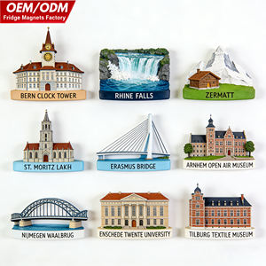 Souvenir de voyage 3D Pays-Bas et <span class=keywords><strong>Suisse</strong></span> Décoration de cuisine Décoration de la maison Aimant de réfrigérateur - Product Image 1