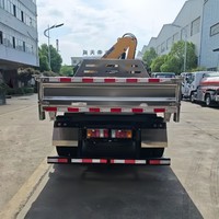 Petit camion grue à flèche articulée ISUZU de 3 tonnes et 5 tonnes, camion 4x4 avec grue pliante montée sur le véhicule et caisse de chargement en aluminium