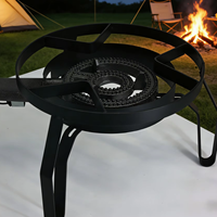Tête de brûleur à gaz portable d'extérieur de remplacement, avec prise d'air complète, en fonte rotative interne, à pied haut, protection contre l'extinction de la flamme et sécurité