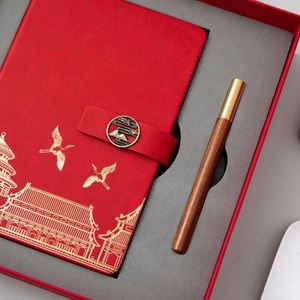 Juego de Regalo Empresarial de Acero Inoxidable Estilo Chino, Modelo 048, Termo, Cuaderno A5, Memoria USB, Tendencia Nacional - Product Image 3