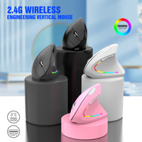Mouse Vertikal Nirkabel H1 2.4g, Mouse Pencegah Pegal, Pengisian Daya Tipe C, Empat Tingkat Kecepatan yang Dapat Disesuaikan, Ergonomis untuk Jam Kerja yang Lama