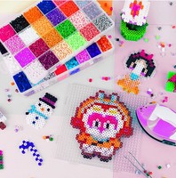 2.6mm Fusible Perles Multi-couleurs Diy Handmade Plastic Perler Boxed Hama Beads Set pour Enfants