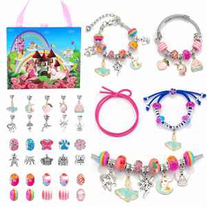 Kit de Juguetes para Hacer Joyas para Niñas, 110 Piezas, Pulsera de Cuentas con Cuentas Coloridas y Accesorios de Cadena de Acero Inoxidable - Product Image 5