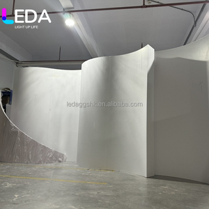 LEDA White Curved Shape Acrylic Party <b>Backdrop</b> Pvc Wedding Door Arch <b>Stand</b> <b>Backdrop</b> Event Decoration Party 3D Decoration Wall - Product Image 6