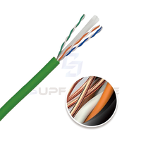 Kabel Jaringan CAT6 UTP Gulungan Padat Indoor 23 AWG 4 Pasang Kabel LAN Tembaga